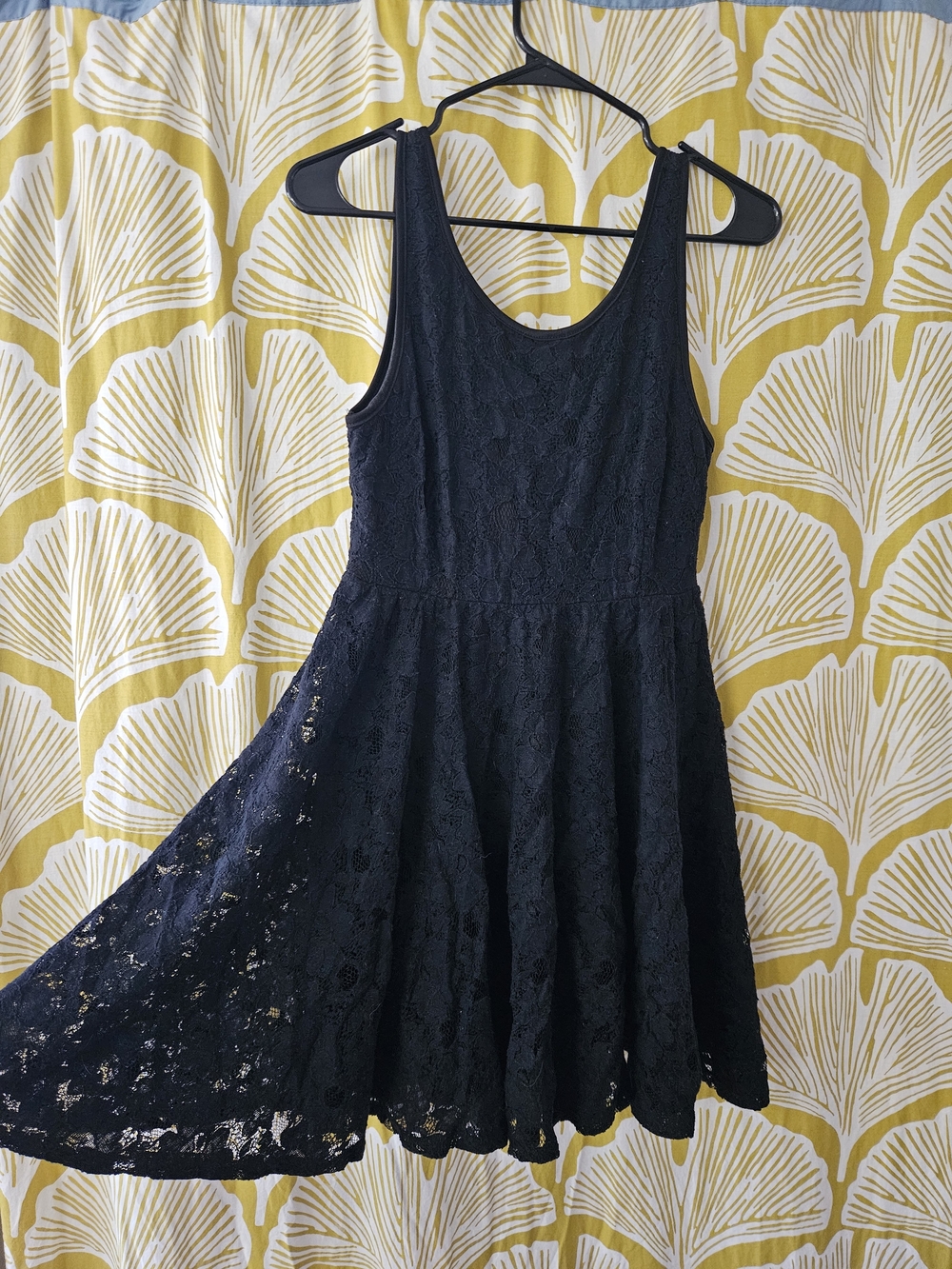Classic Black Lace Fit-and-Flare Dress